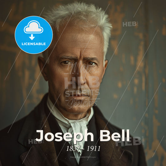 Joseph Bell, 1837 - 1911, Scottish surgeon - A Man With White Hair Print Template