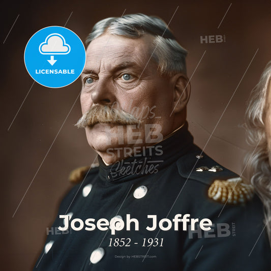 Joseph Joffre, 1852 - 1931, French General - A Man In A Military Uniform Print Template