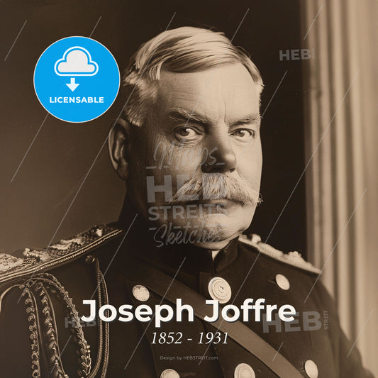 Joseph Joffre, 1852 - 1931, French General - A Man In A Military Uniform Print Template