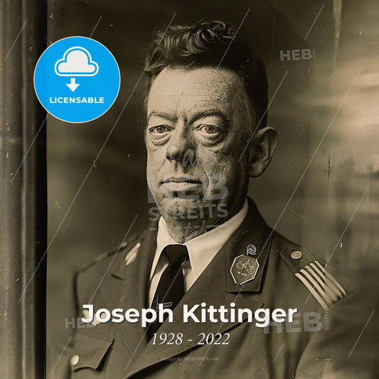 Joseph Kittinger, 1928 - 2022, American pilot and aeronaut - A Man In A Military Uniform Print Template