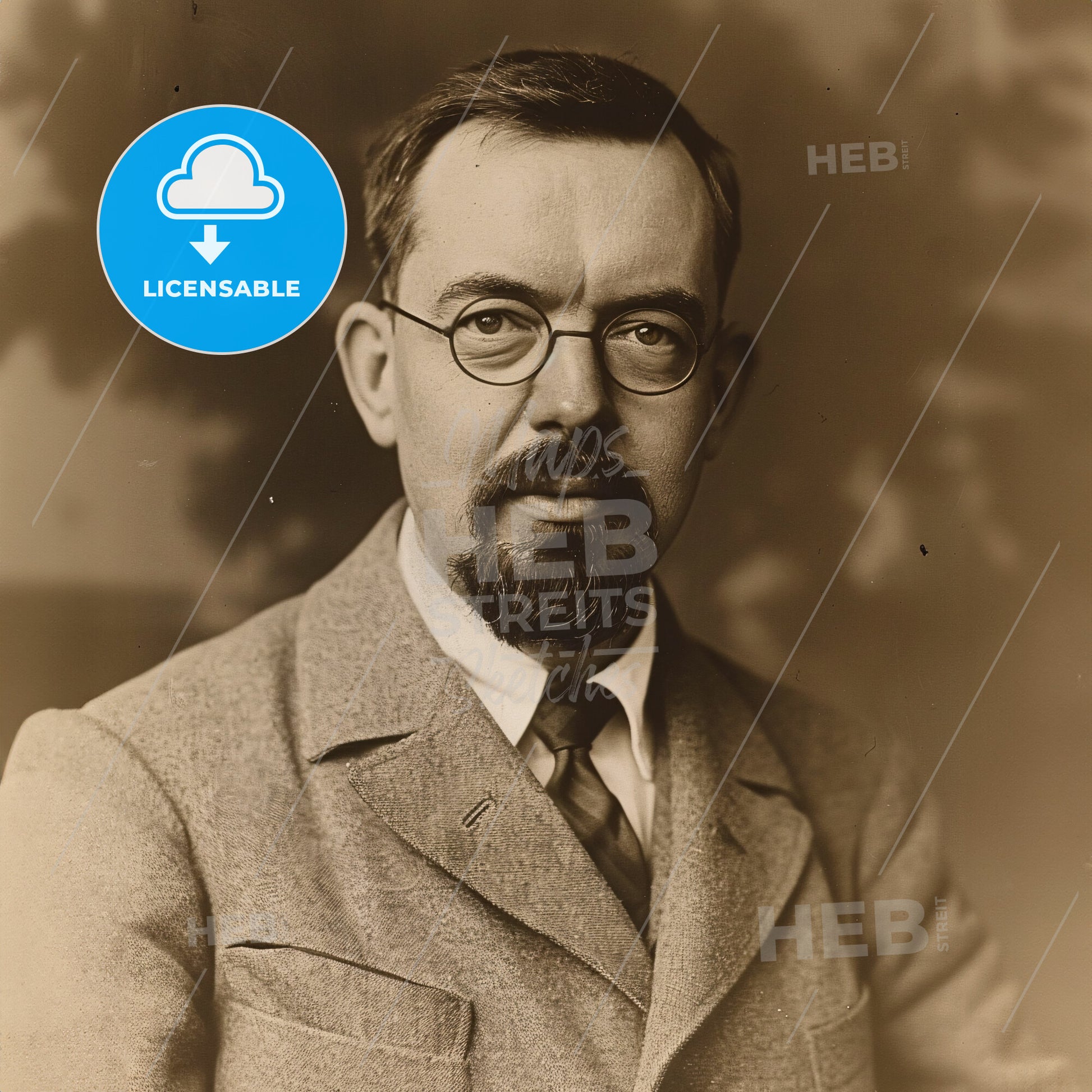 Karl Schmidt-Rottluff, 1884 - 1976, German painter and printmaker - A Man Wearing Glasses And A Suit