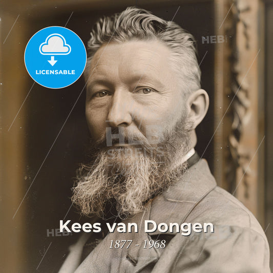 Kees van Dongen, 1877 - 1968, Dutch-French painter - A Man With A Beard Print Template