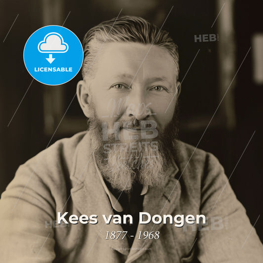 Kees van Dongen, 1877 - 1968, Dutch-French painter - A Man With A Beard Print Template