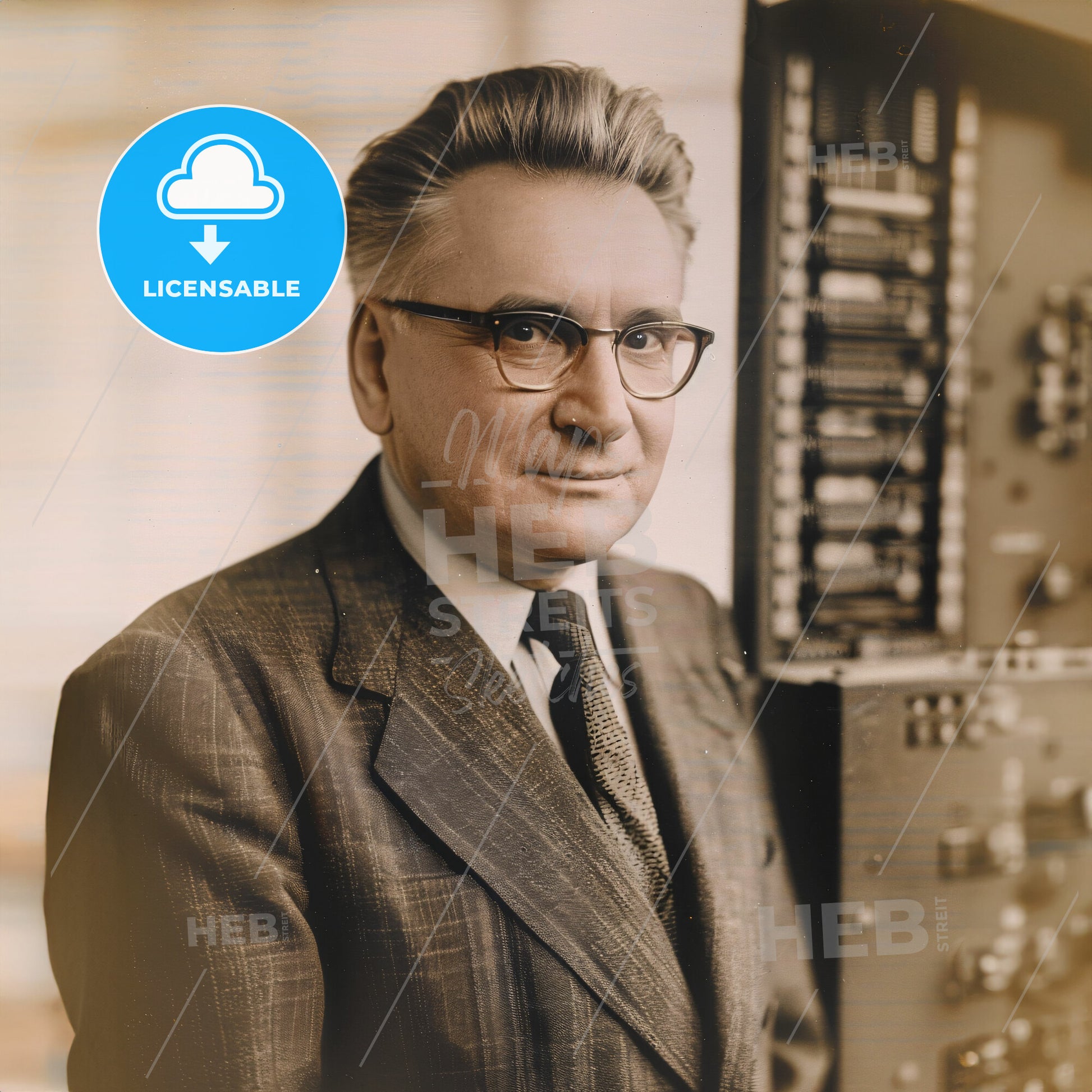 Konrad Zuse, 1910 - 1995, German engineer and computer pioneer - A Man In A Suit And Tie