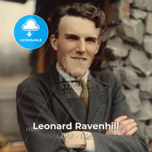 Leonard Ravenhill, 1907 - 1994, British-American preacher - A Man In A Suit With His Arms Crossed Print Template