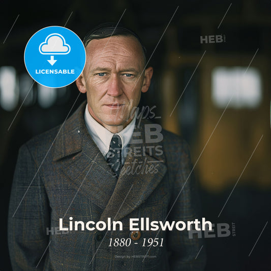 Lincoln Ellsworth, 1880 - 1951, American explorer - A Man In A Suit Print Template