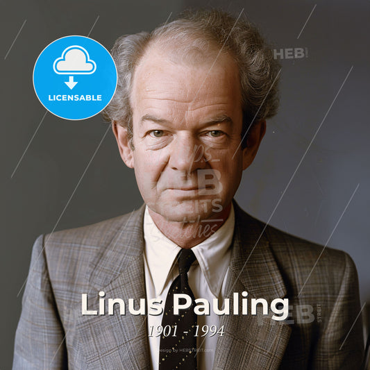 Linus Pauling, 1901 - 1994, American chemist - A Man In A Suit And Tie Print Template