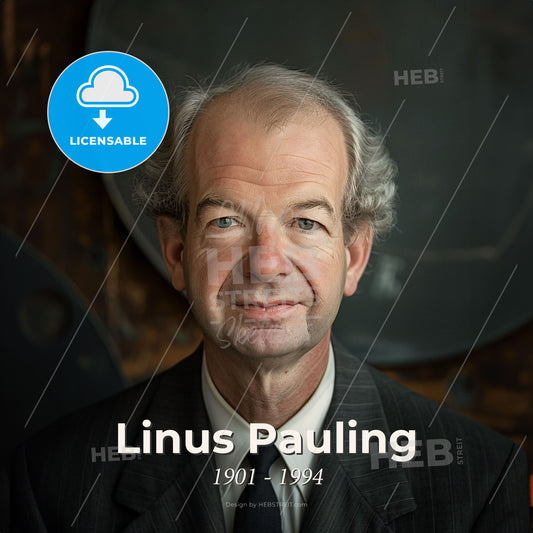 Linus Pauling, 1901 - 1994, American chemist - A Man In A Suit And Tie Print Template