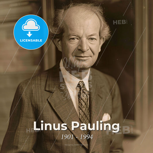 Linus Pauling, 1901 - 1994, American chemist - A Man In A Suit And Tie Print Template