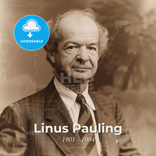Linus Pauling, 1901 - 1994, American chemist - A Man In A Suit And Tie Print Template