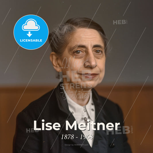 Lise Meitner, 1878 - 1968, Austrian-Swedish physicist - A Woman In A Black Suit Print Template