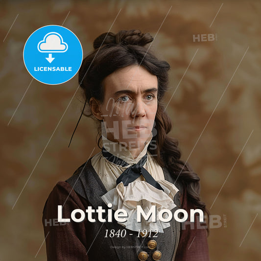 Lottie Moon, 1840 - 1912, American missionary - A Woman In A Garment Print Template