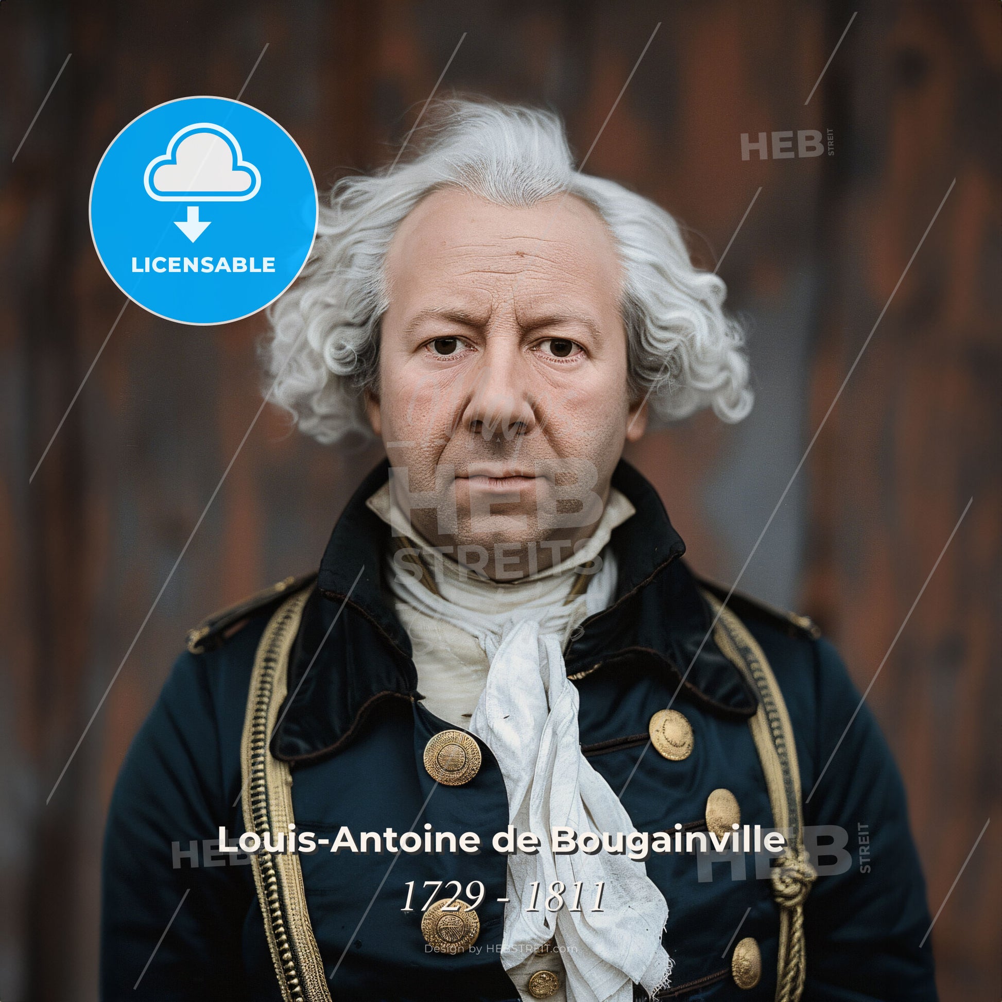 Louis-Antoine de Bougainville, 1729 - 1811, French admiral and explorer - A Man In A Military Uniform Print Template