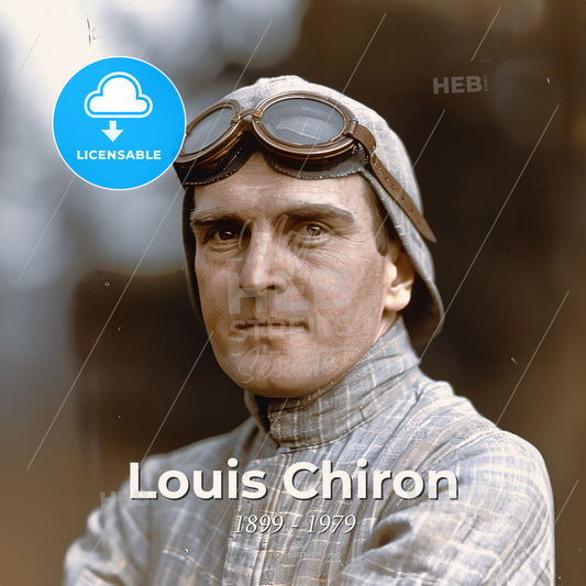 Louis Chiron, 1899 - 1979, Monegasque racing driver - A Man Wearing Goggles And A Hat Print Template