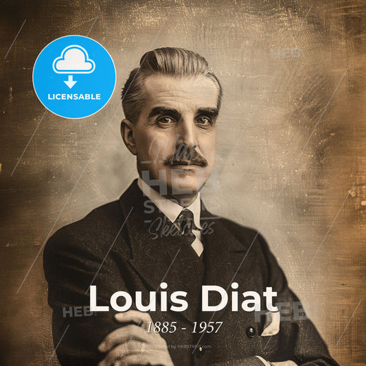 Louis Diat, 1885 - 1957, French chef - A Man With A Mustache And A Suit Print Template