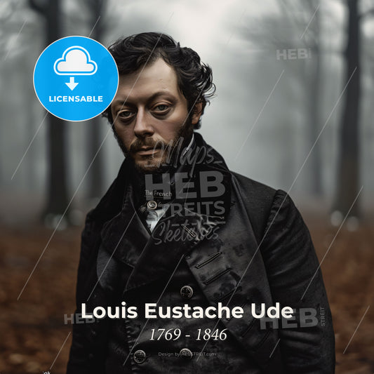 Louis Eustache Ude, 1769 - 1846, French chef - A Man In A Black Coat Print Template