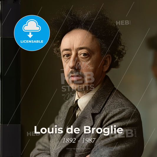 Louis de Broglie, 1892 - 1987, French physicist - A Man With Curly Hair Wearing A Suit And Tie Print Template