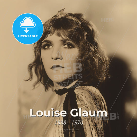 Louise Glaum, 1888 - 1970, American actress - A Woman With A Crown And Cape Print Template
