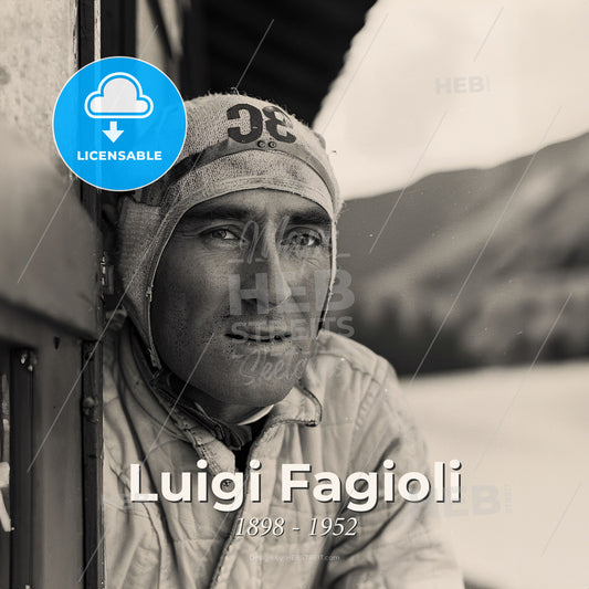 Luigi Fagioli, 1898 - 1952, Italian racing driver - A Man Leaning Against A Wall Print Template
