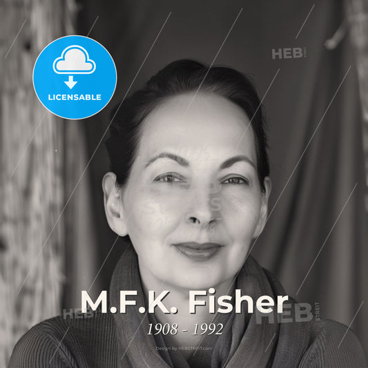 M.F.K. Fisher, 1908 - 1992, American food writer - A Woman Smiling For A Picture Print Template