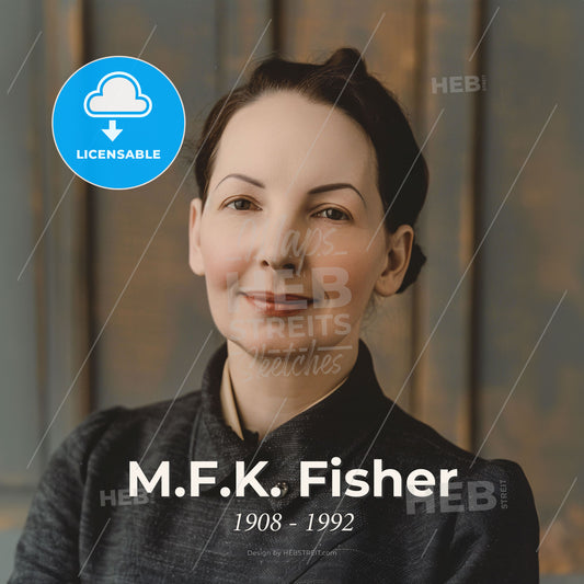 M.F.K. Fisher, 1908 - 1992, American food writer - A Woman Smiling At The Camera Print Template