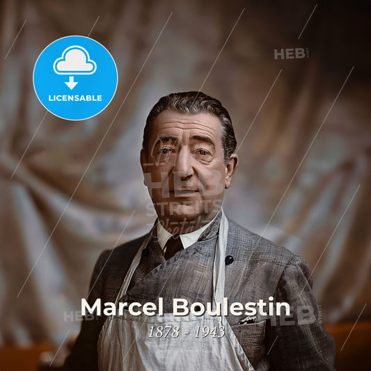 Marcel Boulestin, 1878 - 1943, French chef - A Man Wearing A White Apron Print Template