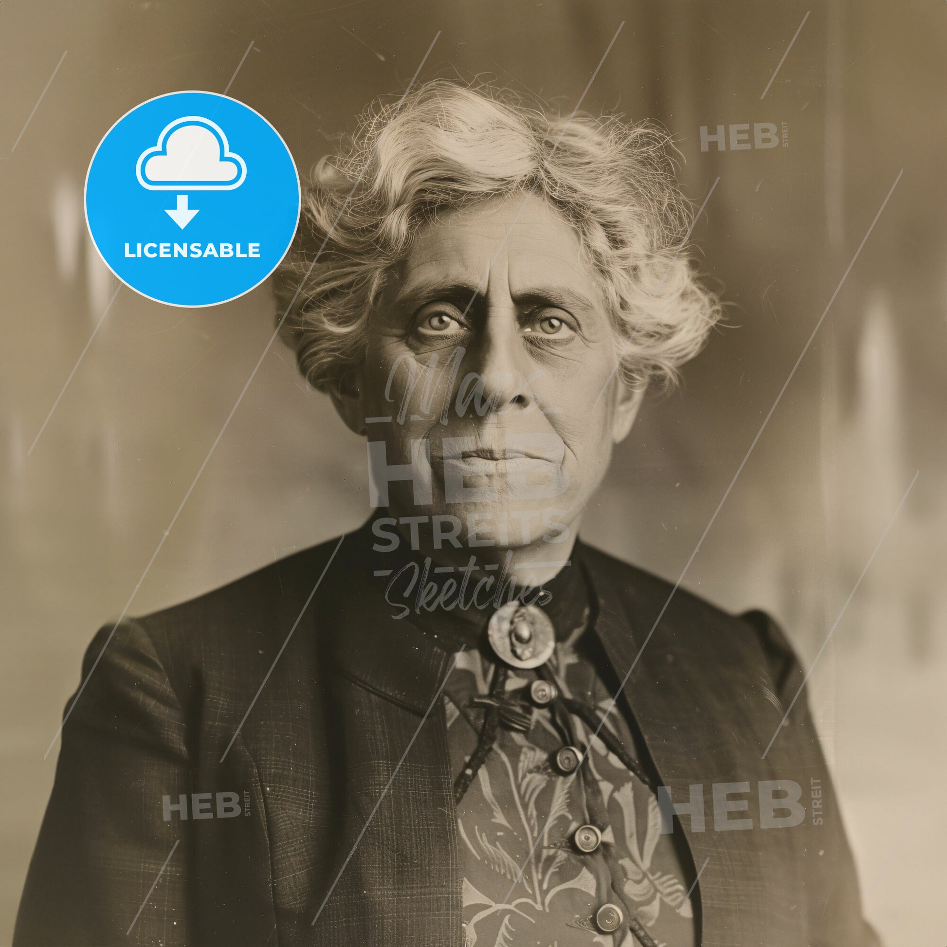 Margaret McMillan, 1860 - 1931, British educator - A Woman With White Hair And A Black Jacket