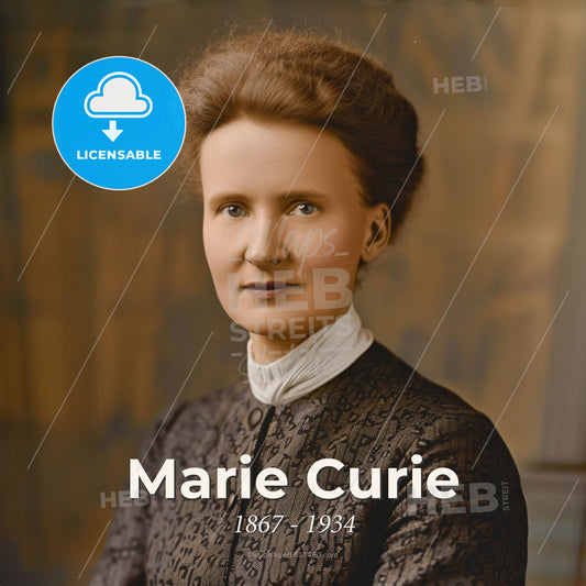 Marie Curie, 1867 - 1934, Polish-French physicist - A Woman In A Black Dress Print Template