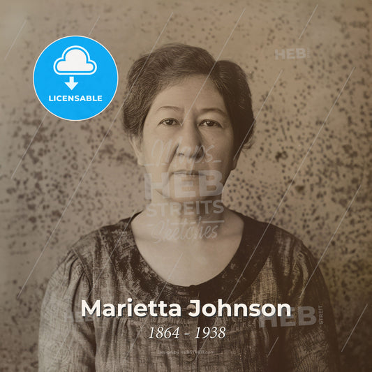 Marietta Johnson, 1864 - 1938, American educator - A Woman In A Dress Print Template