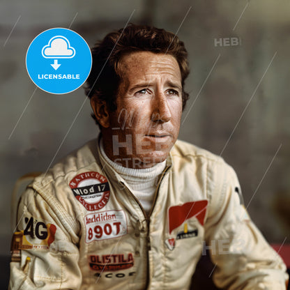 Mario Andretti, Born: 1940, American racing driver - A Man In A White Jacket