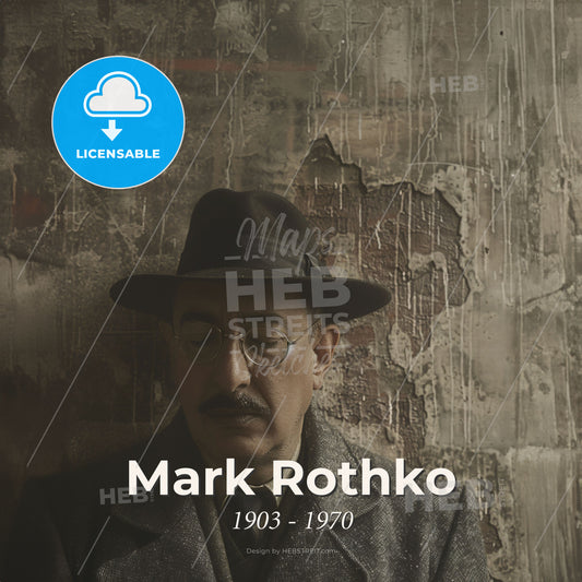 Mark Rothko, 1903 - 1970, American painter - A Man In A Suit And Hat Print Template