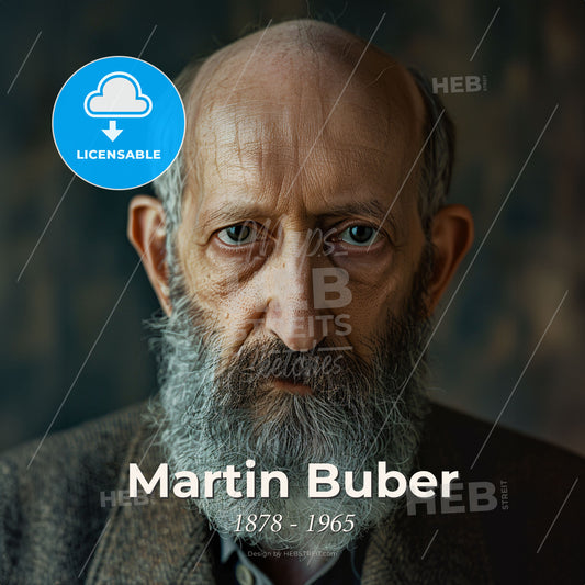 Martin Buber, 1878 - 1965, Austrian-Israeli philosopher - A Man With A Beard Print Template