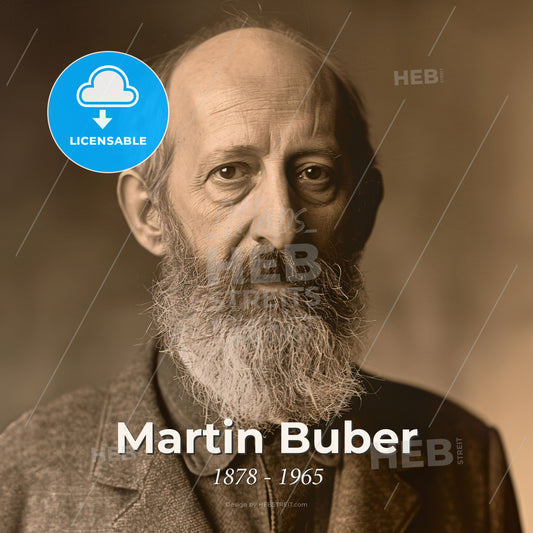 Martin Buber, 1878 - 1965, Austrian-Israeli philosopher - A Man With A Beard Print Template