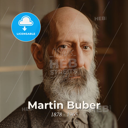 Martin Buber, 1878 - 1965, Austrian-Israeli philosopher - A Man With A Beard Print Template