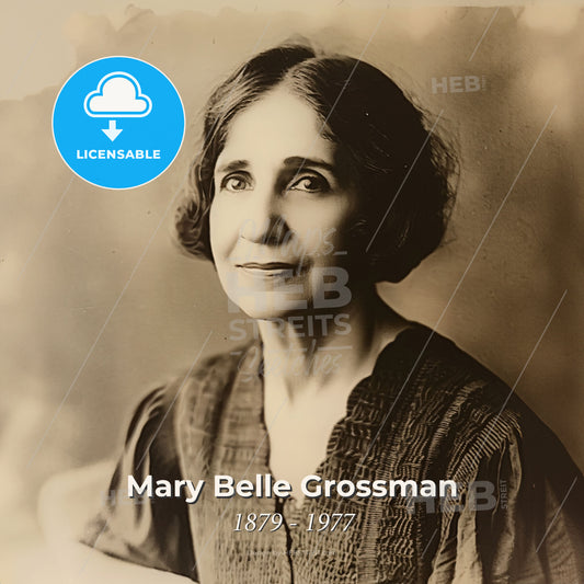 Mary Belle Grossman, 1879 - 1977, American lawyer - A Woman With Short Dark Hair Wearing A Brown Shirt Print Template