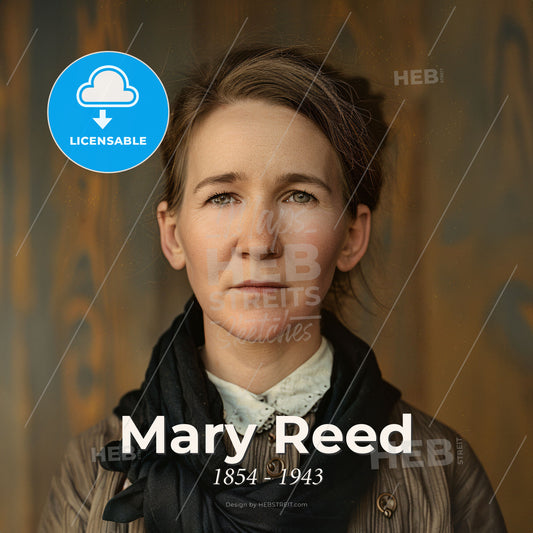 Mary Reed, 1854 - 1943, American missionary - A Woman With A Scarf Around Her Neck Print Template