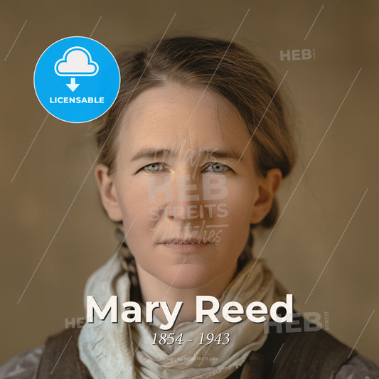 Mary Reed, 1854 - 1943, American missionary - A Woman With A Scarf Around Her Neck Print Template
