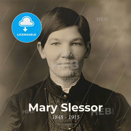 Mary Slessor, 1848 - 1915, Scottish missionary - A Woman In A Black Shirt Print Template