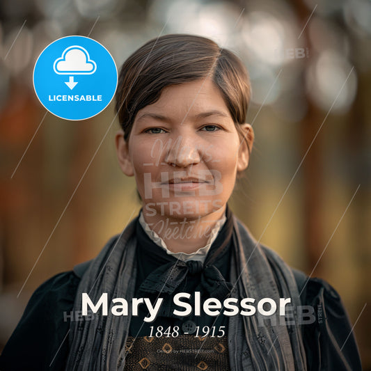 Mary Slessor, 1848 - 1915, Scottish missionary - A Woman Wearing A Black Dress And Scarf Print Template