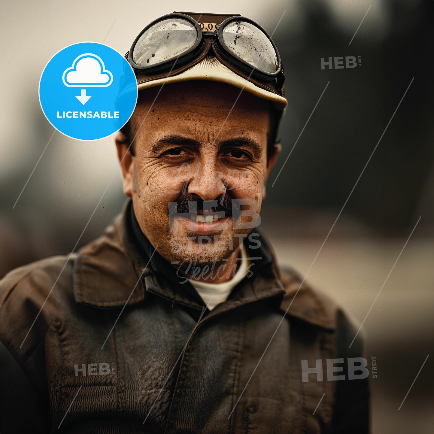 Maurice Trintignant, 1917 - 2005, French racing driver - A Man Wearing A Hat And Goggles