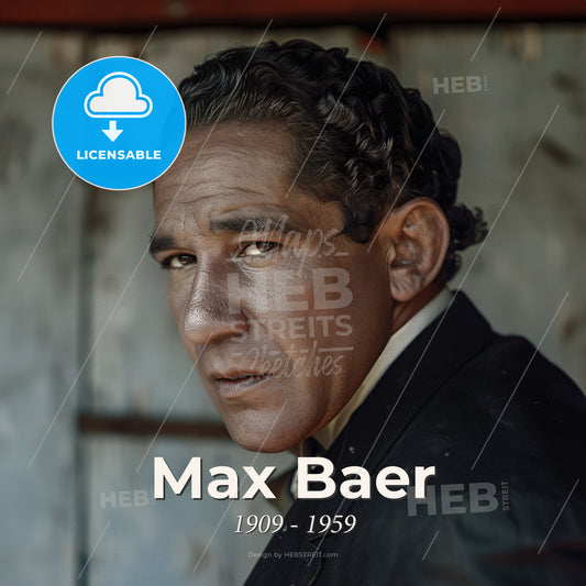 Max Baer, 1909 - 1959, American heavyweight boxer - A Man In A Suit Print Template