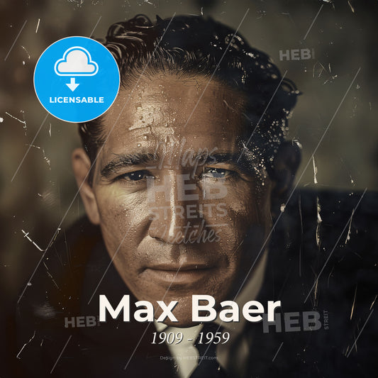 Max Baer, 1909 - 1959, American heavyweight boxer - A Man In A Suit Print Template