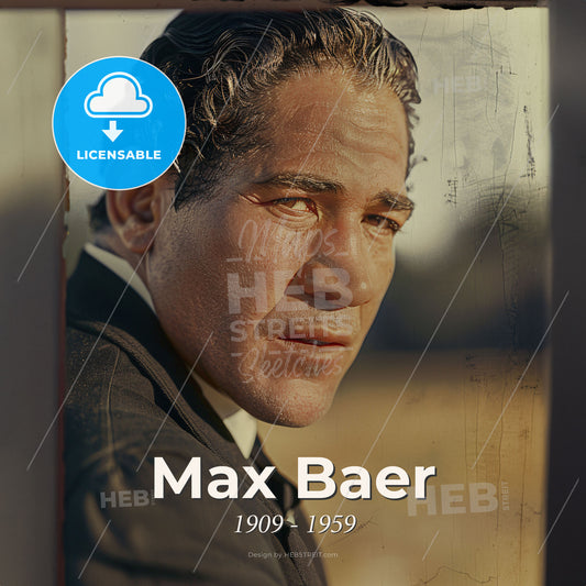 Max Baer, 1909 - 1959, American heavyweight boxer - A Man In A Suit Print Template