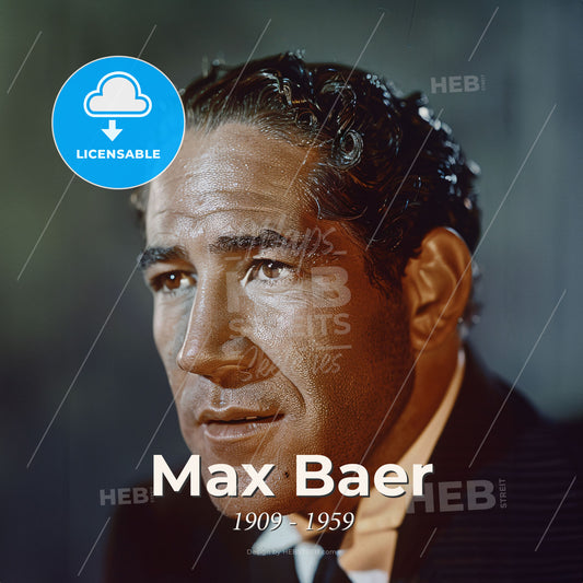 Max Baer, 1909 - 1959, American heavyweight boxer - A Man In A Suit Print Template