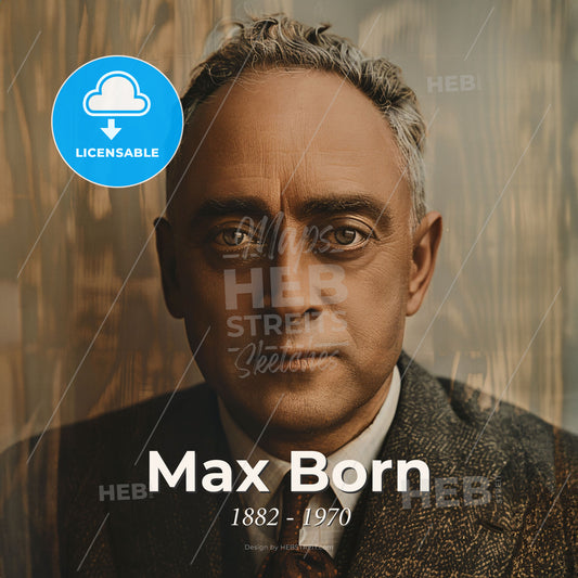 Max Born, 1882 - 1970, German physicist - A Man In A Suit Print Template