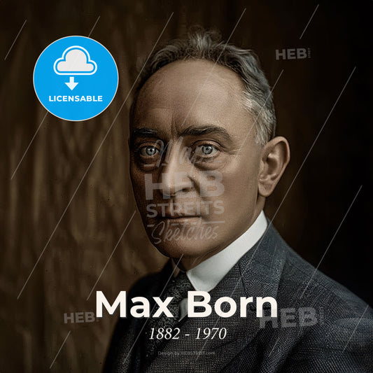 Max Born, 1882 - 1970, German physicist - A Man In A Suit Print Template