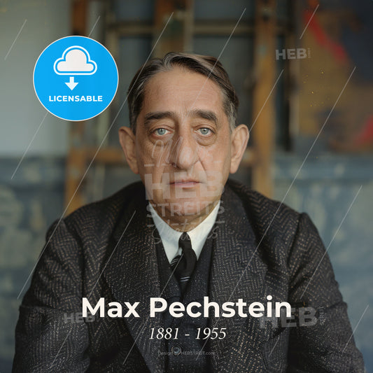 Max Pechstein, 1881 - 1955, German painter and printmaker - A Man In A Suit Print Template