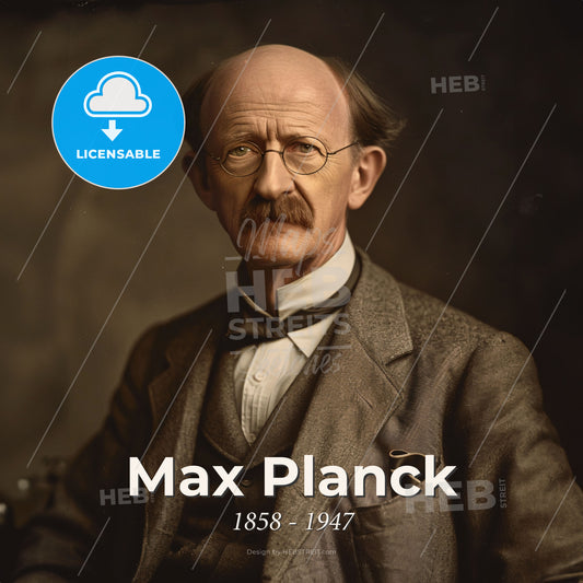 Max Planck, 1858 - 1947, German physicist - A Man In A Suit And Bow Tie Print Template