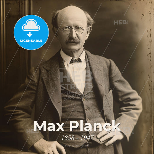 Max Planck, 1858 - 1947, German physicist - A Man In A Suit And Glasses Print Template