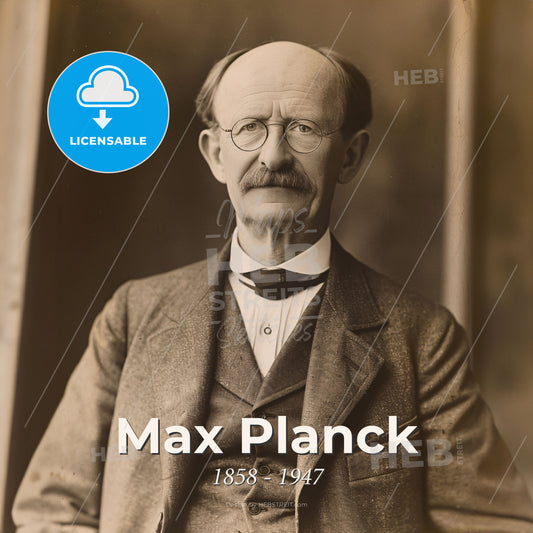 Max Planck, 1858 - 1947, German physicist - A Man In A Suit And Tie Print Template
